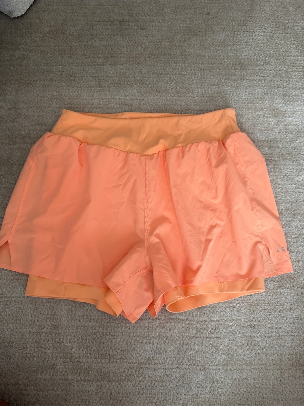 LSKD Performance Running Shorts - Peach Orange